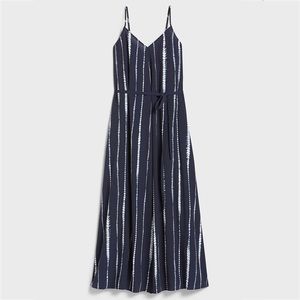 Banana Republic Trapeze Belted Maxi Dress